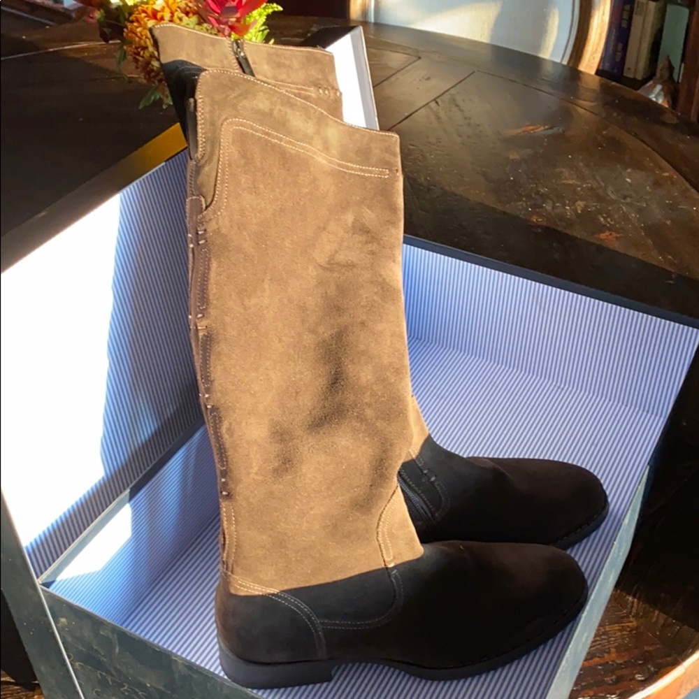 Va Va Voom! High brown suede boots